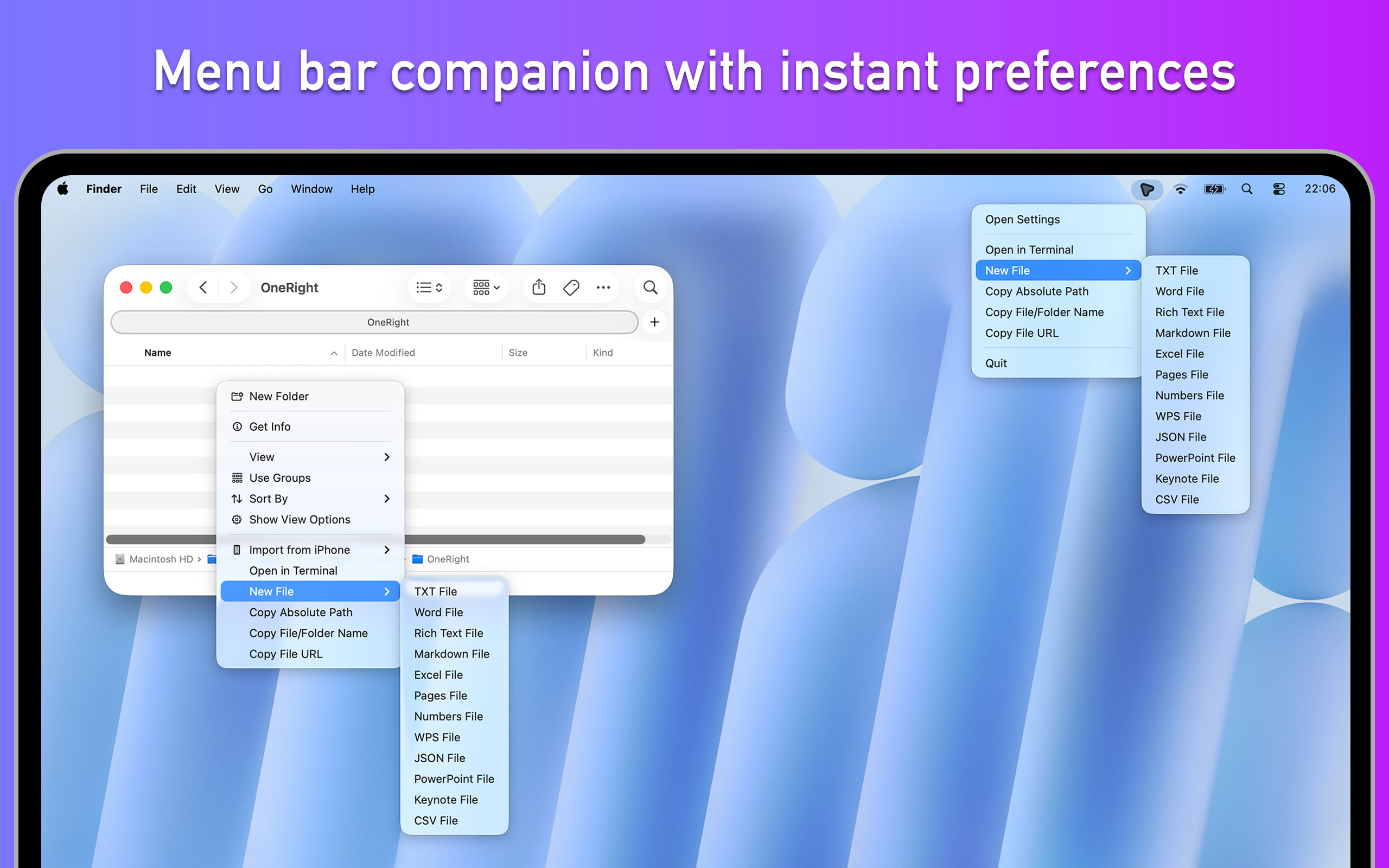 OneRight hero preview